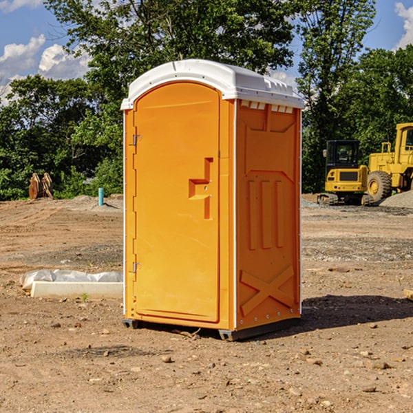 how often are the porta potties cleaned and serviced during a rental period in Matheny California